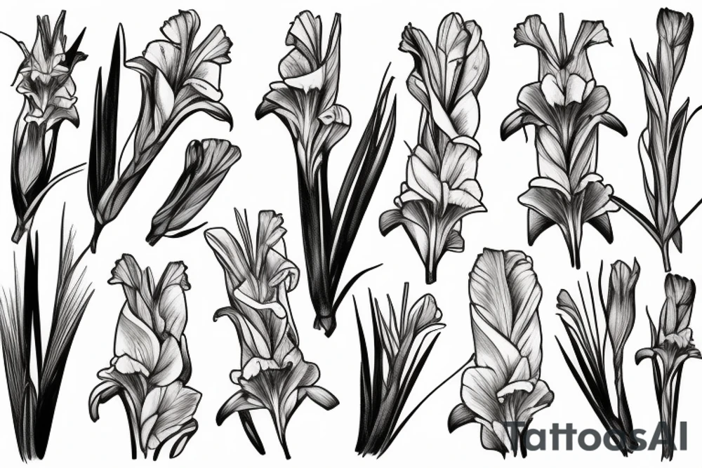 gladiolus tattoo idea