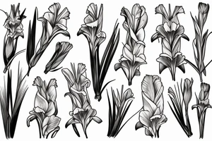 gladiolus tattoo idea
