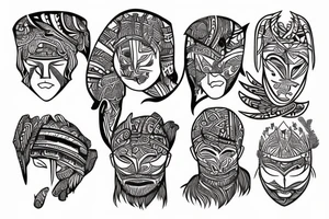 tribal with "Ethan" and "Daniel" tattoo idea