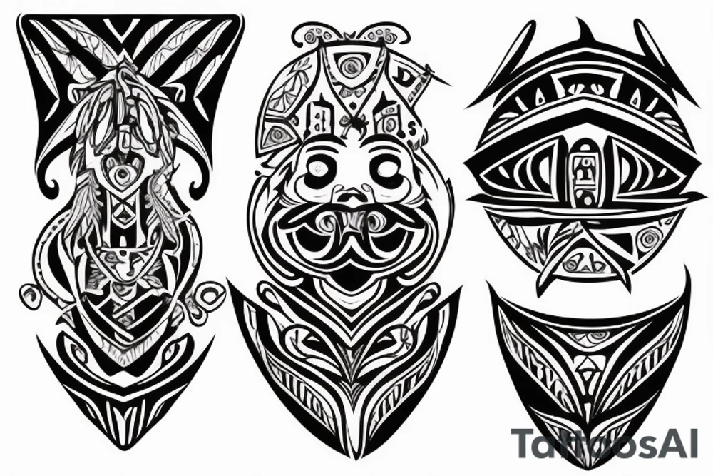 tribal with "Ethan" and "Daniel" tattoo idea