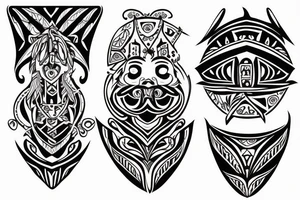 tribal with "Ethan" and "Daniel" tattoo idea