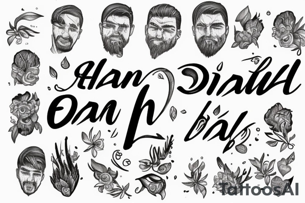 "Ethan" and "Daniel" text tattoo idea