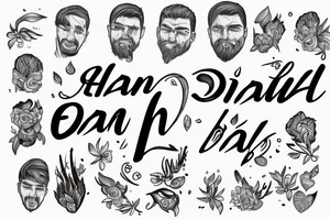 "Ethan" and "Daniel" text tattoo idea