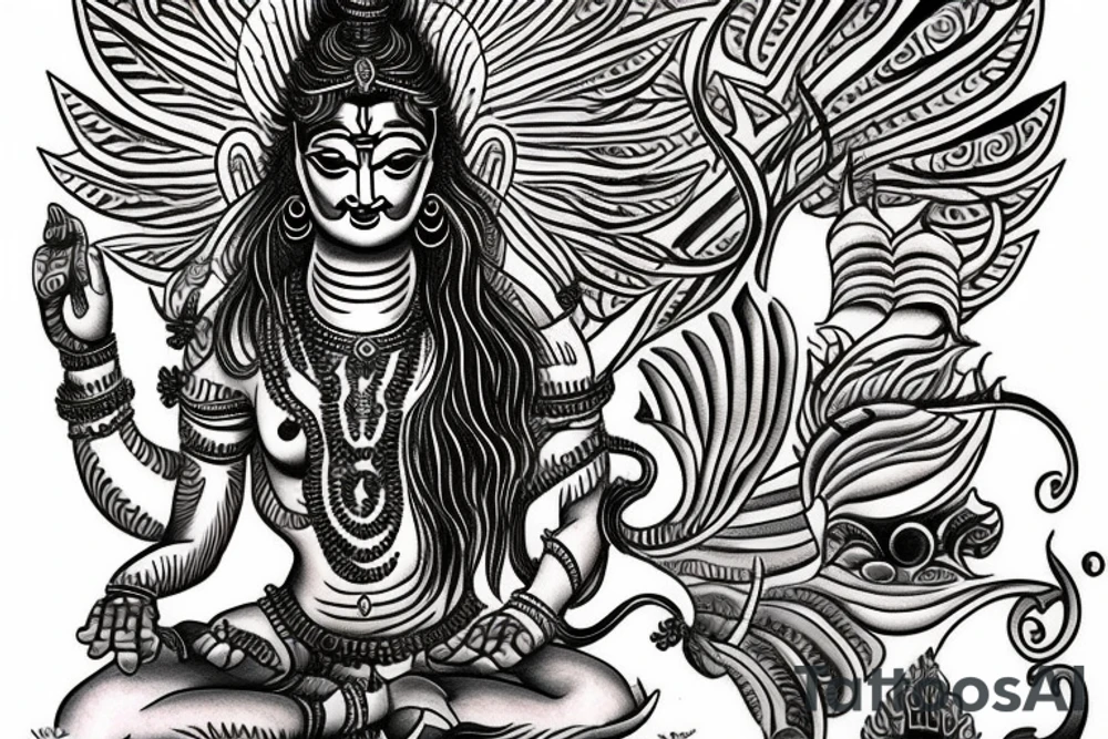 Shivji with nandi tattoo idea
