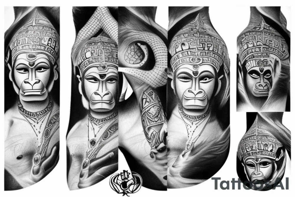 Hanuman tattoo idea