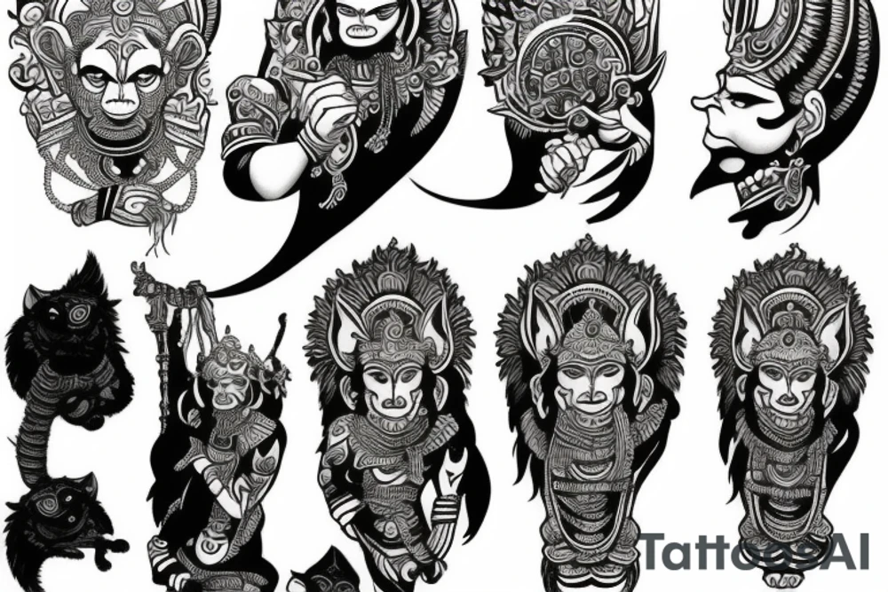 Hanuman tattoo idea