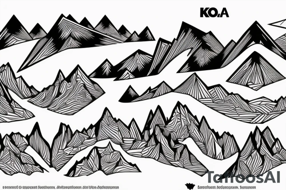 ko'olau mountains as s band above the necap tattoo idea