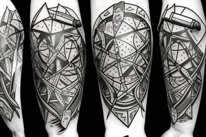 D20 with a sword stabbing down through it tattoo idea