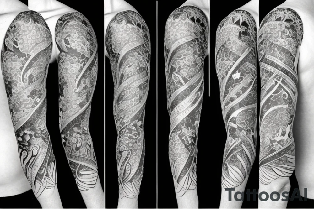 Half sleeve of vines representing growth tattoo idea