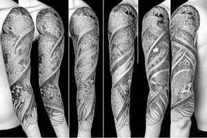 Half sleeve of vines representing growth tattoo idea