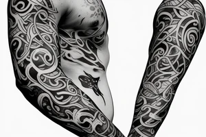 Half sleeve of vines representing growth tattoo idea