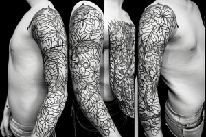 Half sleeve of vines that represent growth tattoo idea