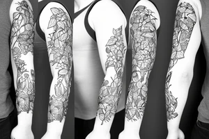 Half sleeve of vines that represent growth tattoo idea