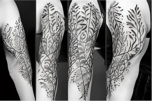 Half sleeve of vines that represent growth tattoo idea