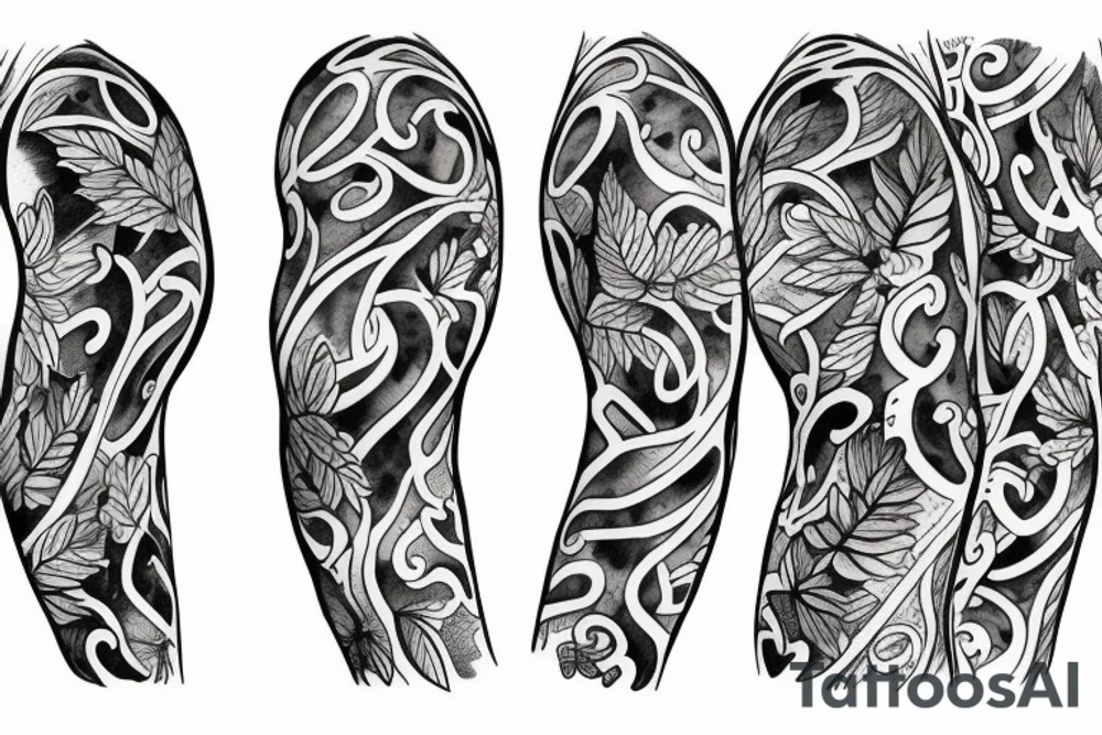 Half sleeve of vines that represent growth tattoo idea
