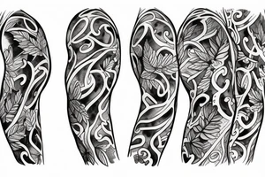 Half sleeve of vines that represent growth tattoo idea