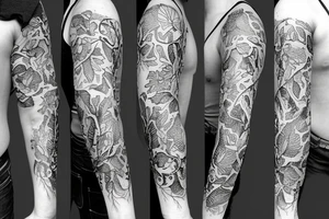 Half sleeve of vines that represent growth tattoo idea