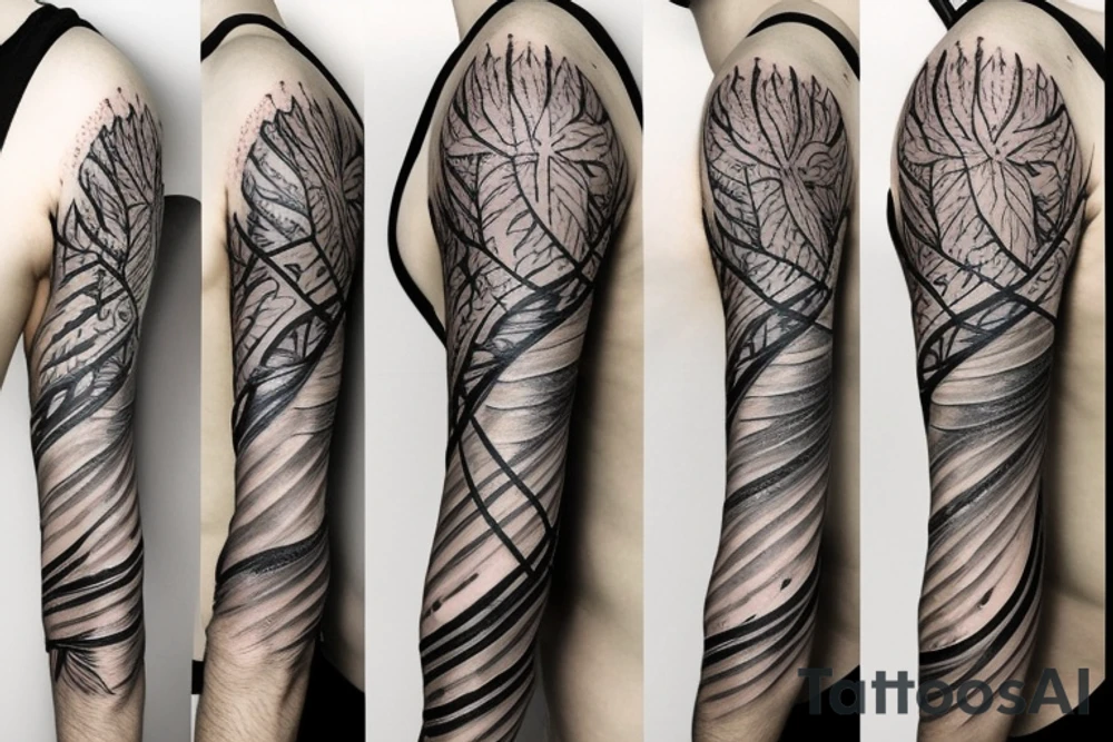 Half sleeve of vines that represent growth tattoo idea