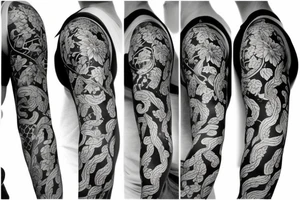 Half sleeve of vines that represent growth tattoo idea