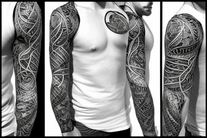 Half sleeve of vines that represent growth tattoo idea