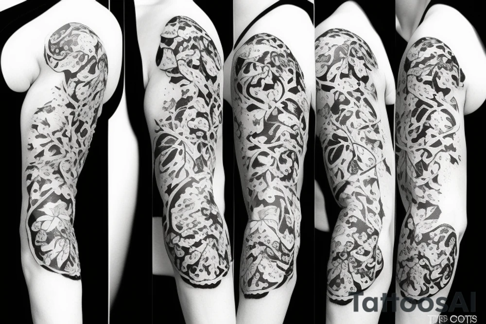 Half sleeve of vines that represent growth tattoo idea