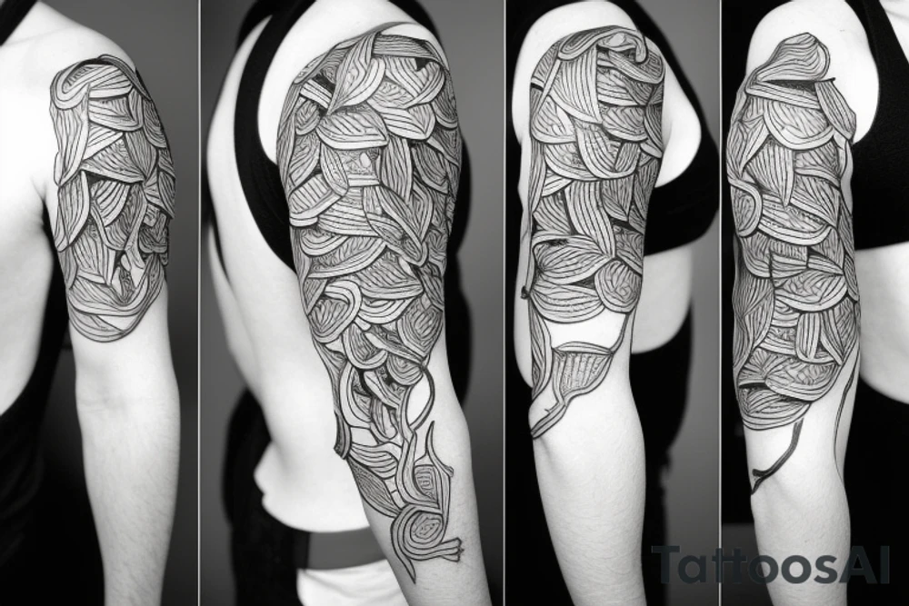 Half sleeve of vines that represent growth tattoo idea