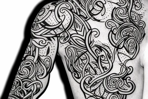 Half sleeve of vines that represent growth tattoo idea