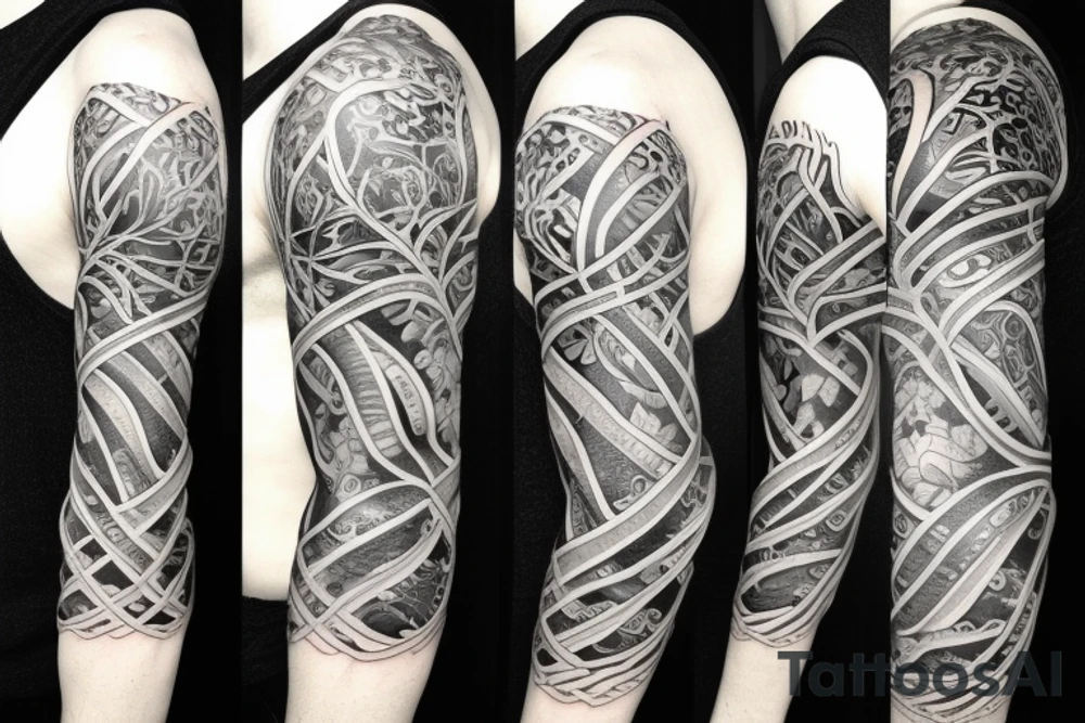 Half sleeve of vines that represent growth tattoo idea Half sleeve of vines that represent growth tattoo idea