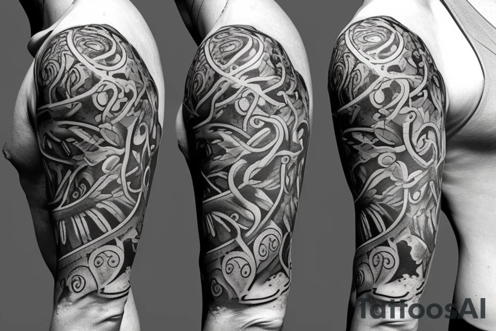 Half sleeve of vines that represent growth tattoo idea Half sleeve of vines that represent growth tattoo idea