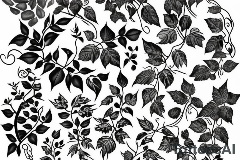 Half sleeve of vines that represent growth tattoo idea Half sleeve of vines that represent growth tattoo idea