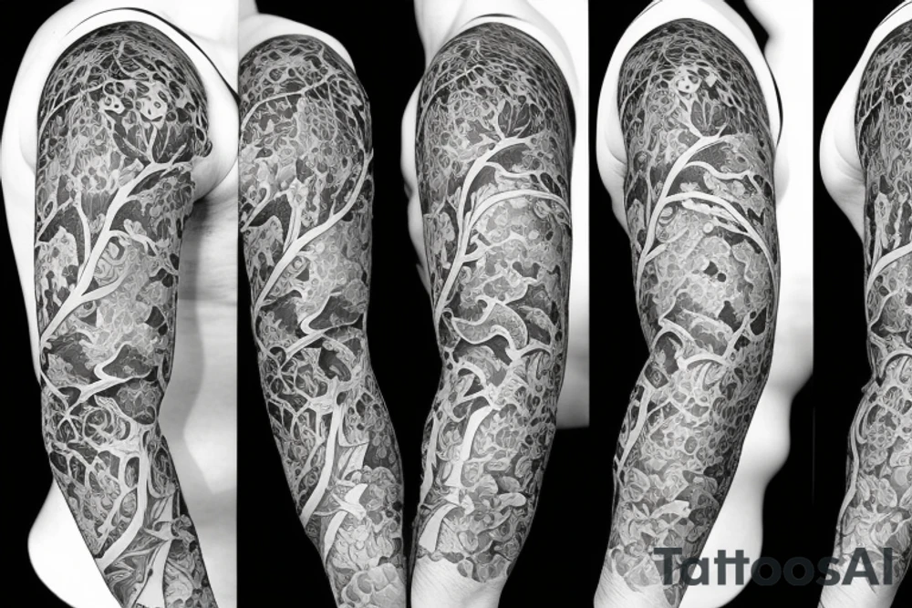 Half sleeve of vines that represent growth tattoo idea