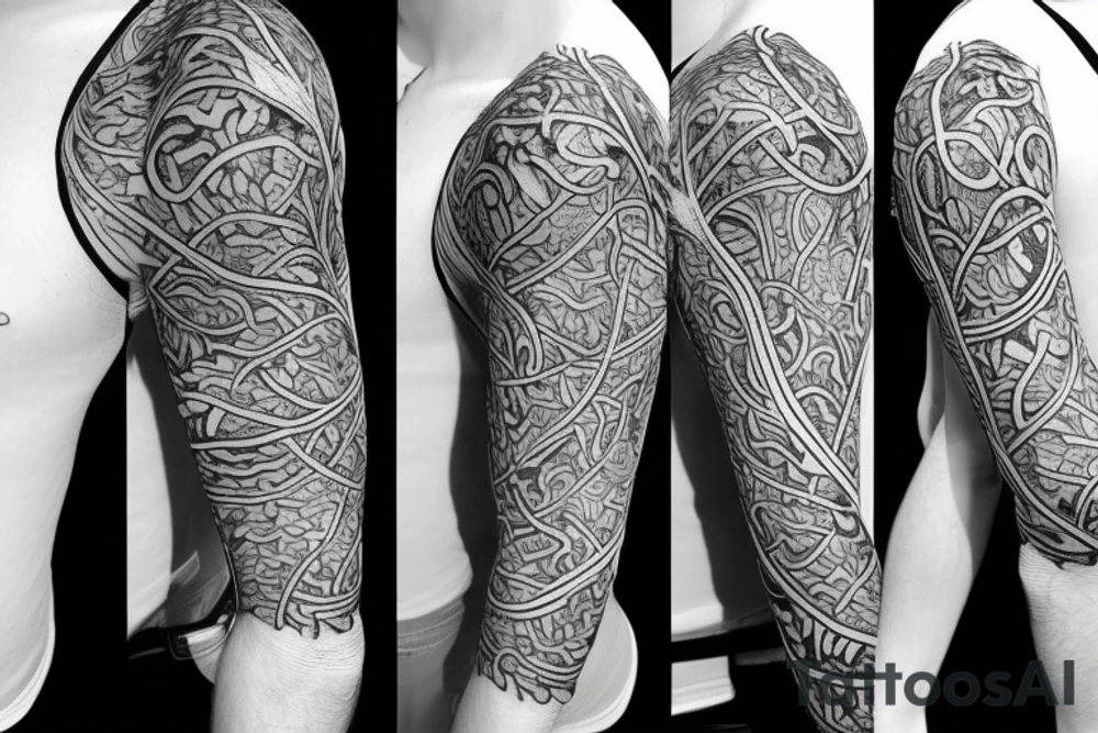 Half sleeve of vines that represent growth tattoo idea Half sleeve of vines that represent growth tattoo idea