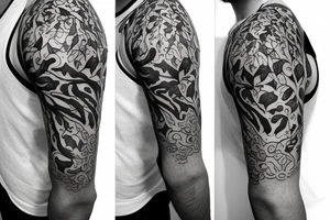 Half sleeve of vines that represent growth tattoo idea