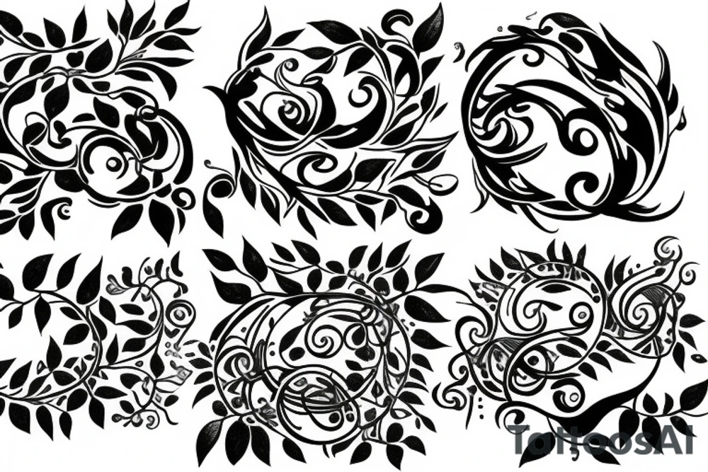Half sleeve of vines that represent growth tattoo idea