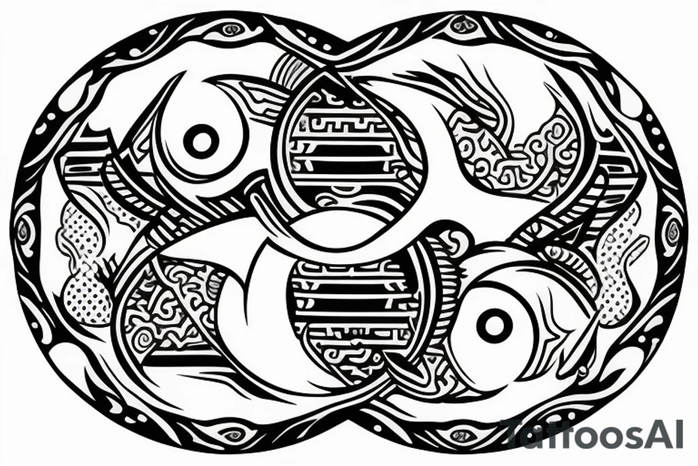 yin and yang symbol in circle tattoo idea