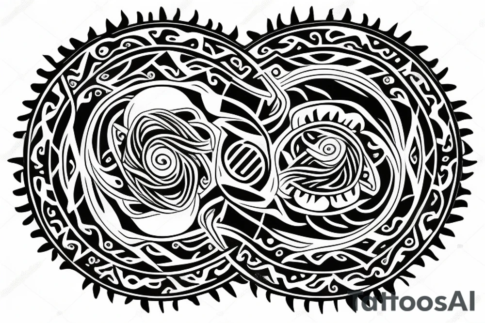 yin and yang symbol in circle tattoo idea
