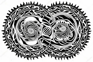 yin and yang symbol in circle tattoo idea