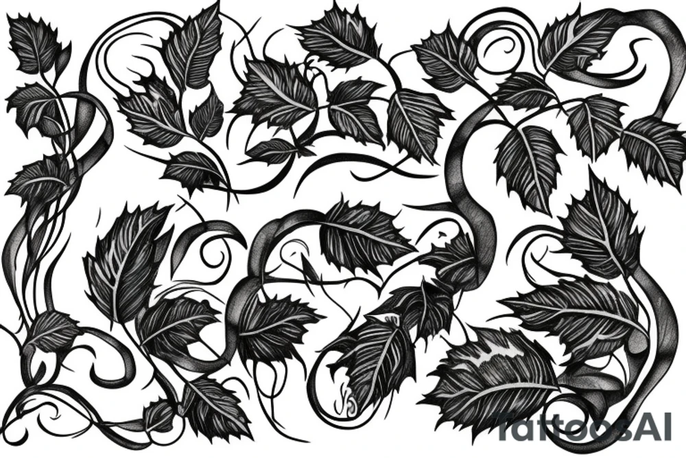 Half sleeve of vines that represent growth tattoo idea Half sleeve of vines that represent growth tattoo idea