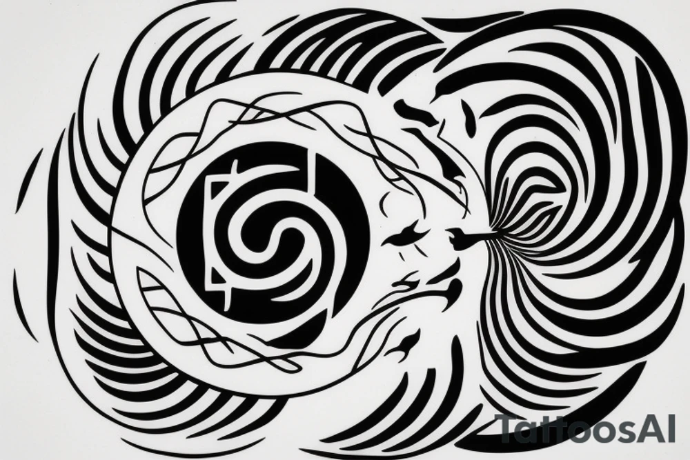 yin and yang symbol in circle tattoo idea