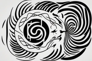 yin and yang symbol in circle tattoo idea