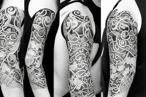 Half sleeve of vines that represent growth tattoo idea