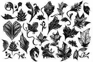 Vines growing tattoo idea