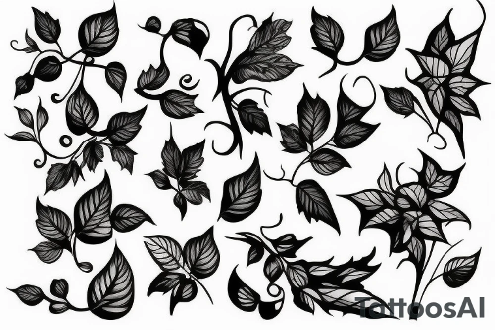 Vines growing tattoo idea