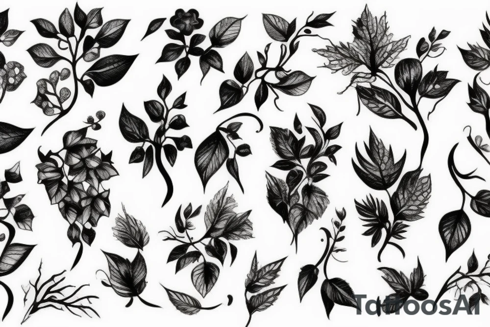 Vines growing tattoo idea