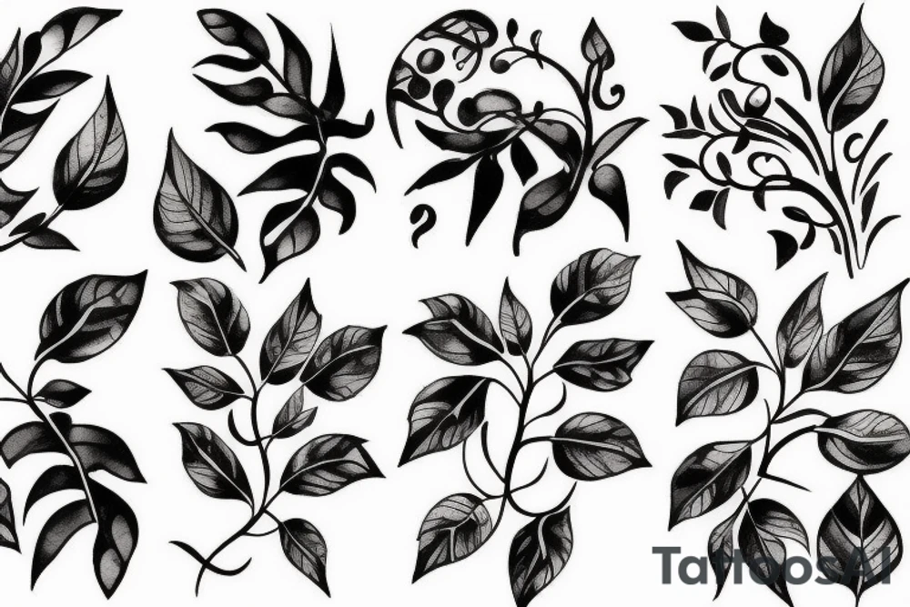 Vines growing tattoo idea