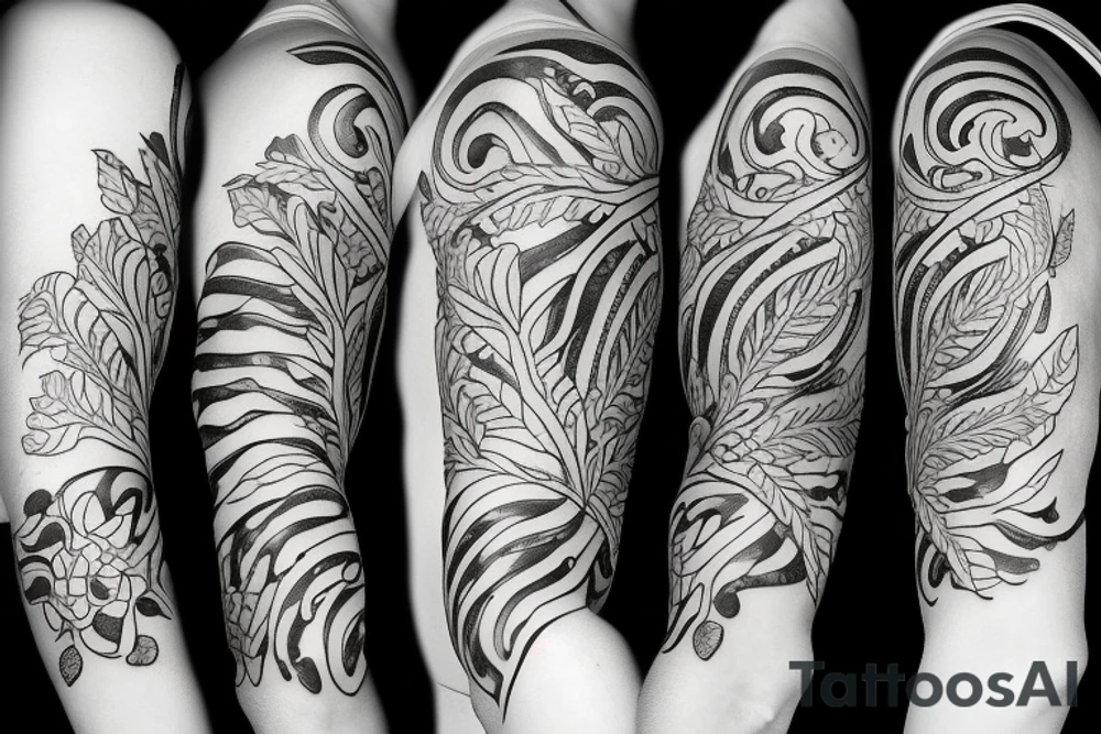 Half sleeve of Vines growing tattoo idea
