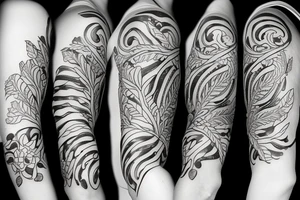 Half sleeve of Vines growing tattoo idea