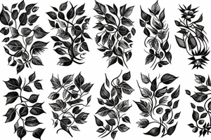 Half sleeve of Vines growing tattoo idea