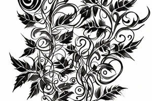 Half sleeve of Vines growing tattoo idea