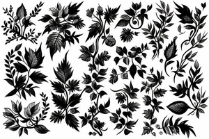Half sleeve of Vines growing tattoo idea